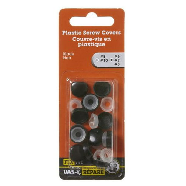 Black Plastic Screw Cover 12 Pieces Walmart.ca