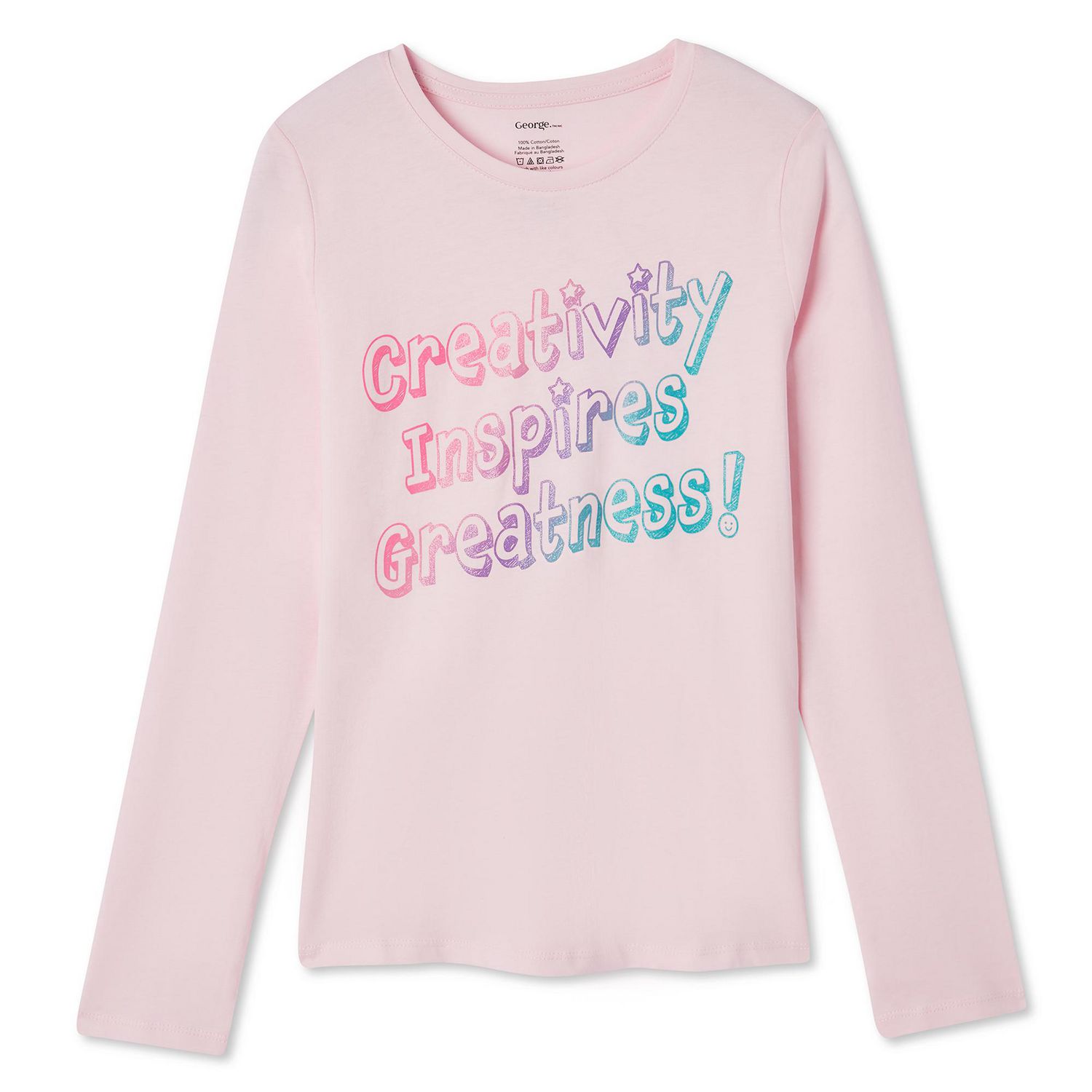 George Girls' Long Sleeve Screen Tee 