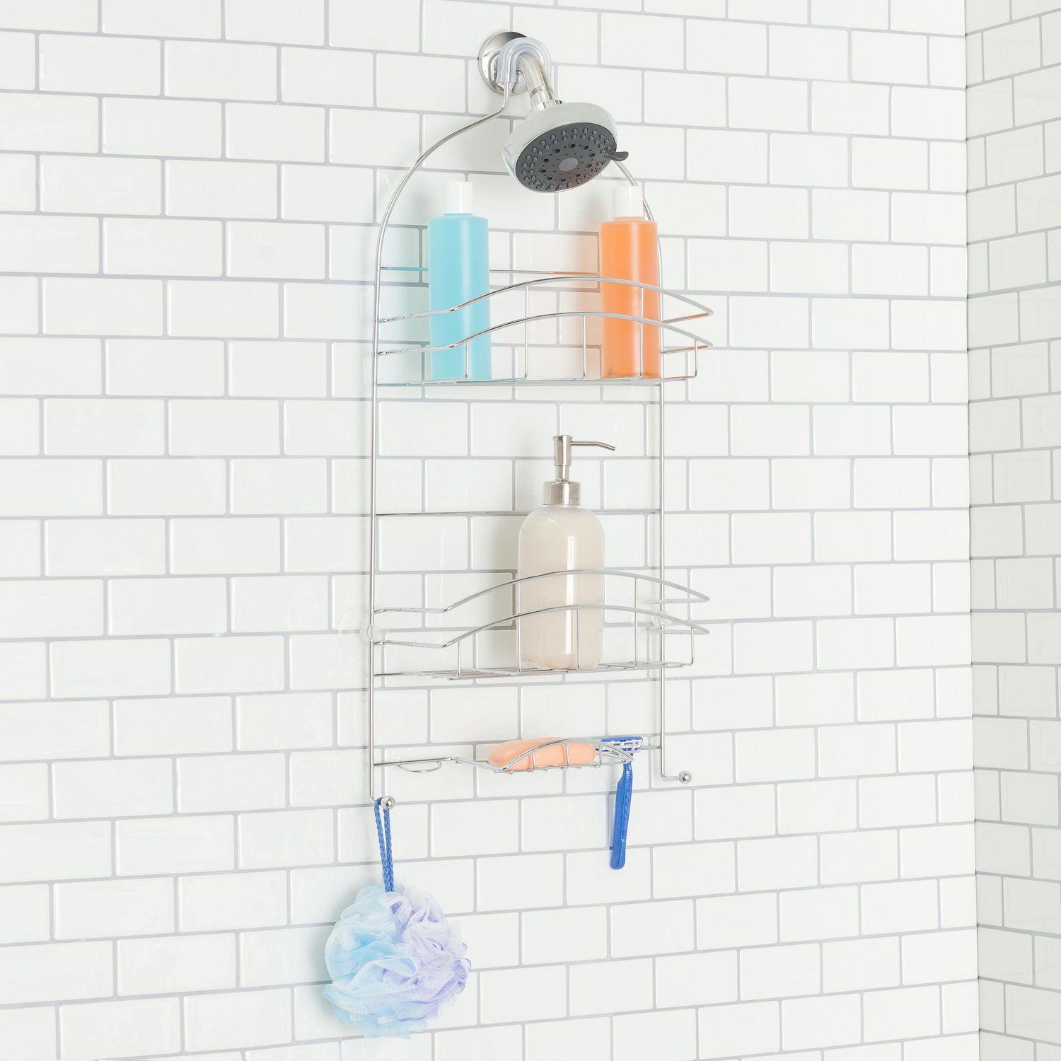 Panier de douche en croissant Home Basics