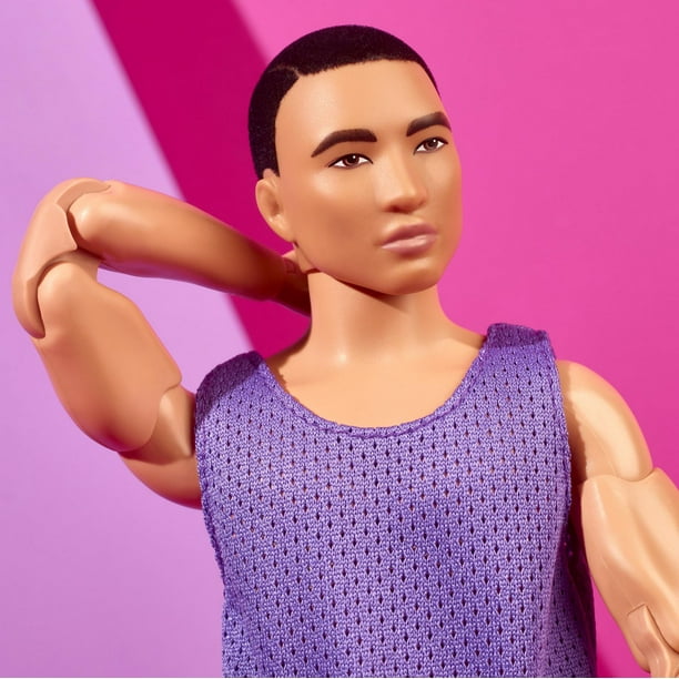 Ken Doll, Barbie Looks, Black Hair, Purple Top with Pink Pants