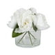 hometrends Pascal Faux Peonies in Glass Vase, 7.5"H x 7.25"Dia. - image 1 of 7