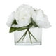 hometrends Pascal Faux Peonies in Glass Vase, 7.5"H x 7.25"Dia. - image 2 of 7