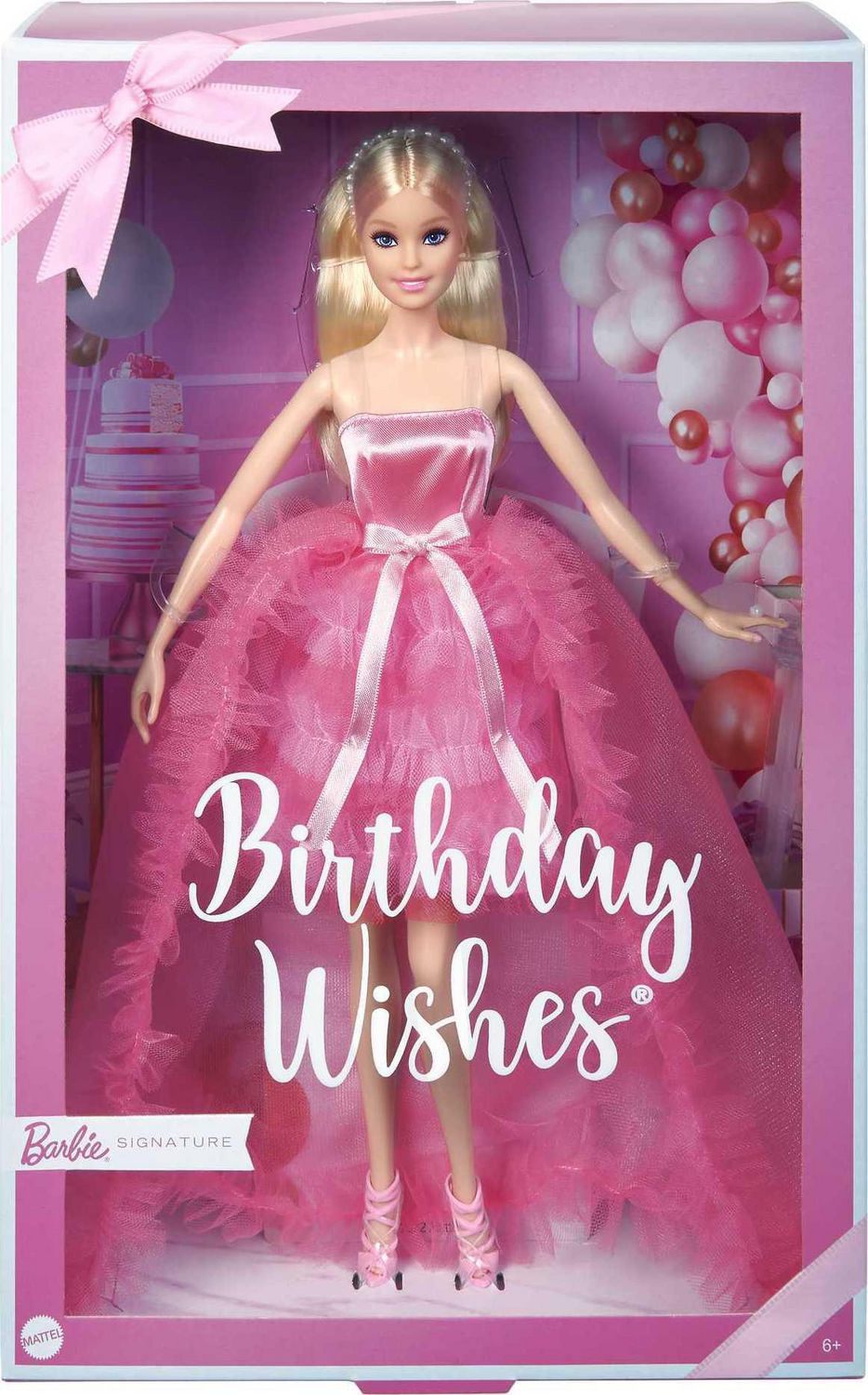 Barbie Doll, Birthday Wishes, Giftable, Blonde in Pink Dress