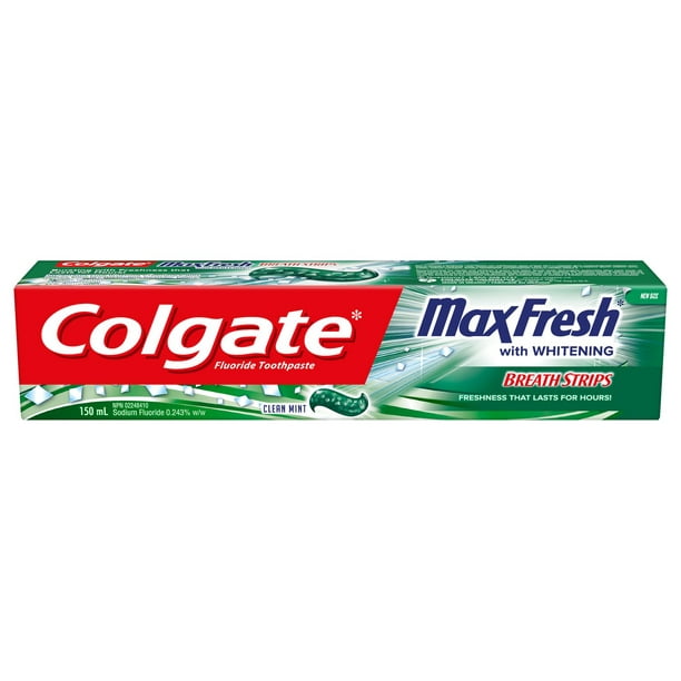 Dentifrice Colgate MaxFrais avec mini-pellicules fraîches, Menthe pure 150 ml
