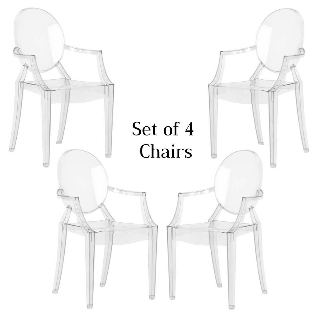 Plata Décor Kids Ghost Chair Set of 4 in Clear Walmart Canada