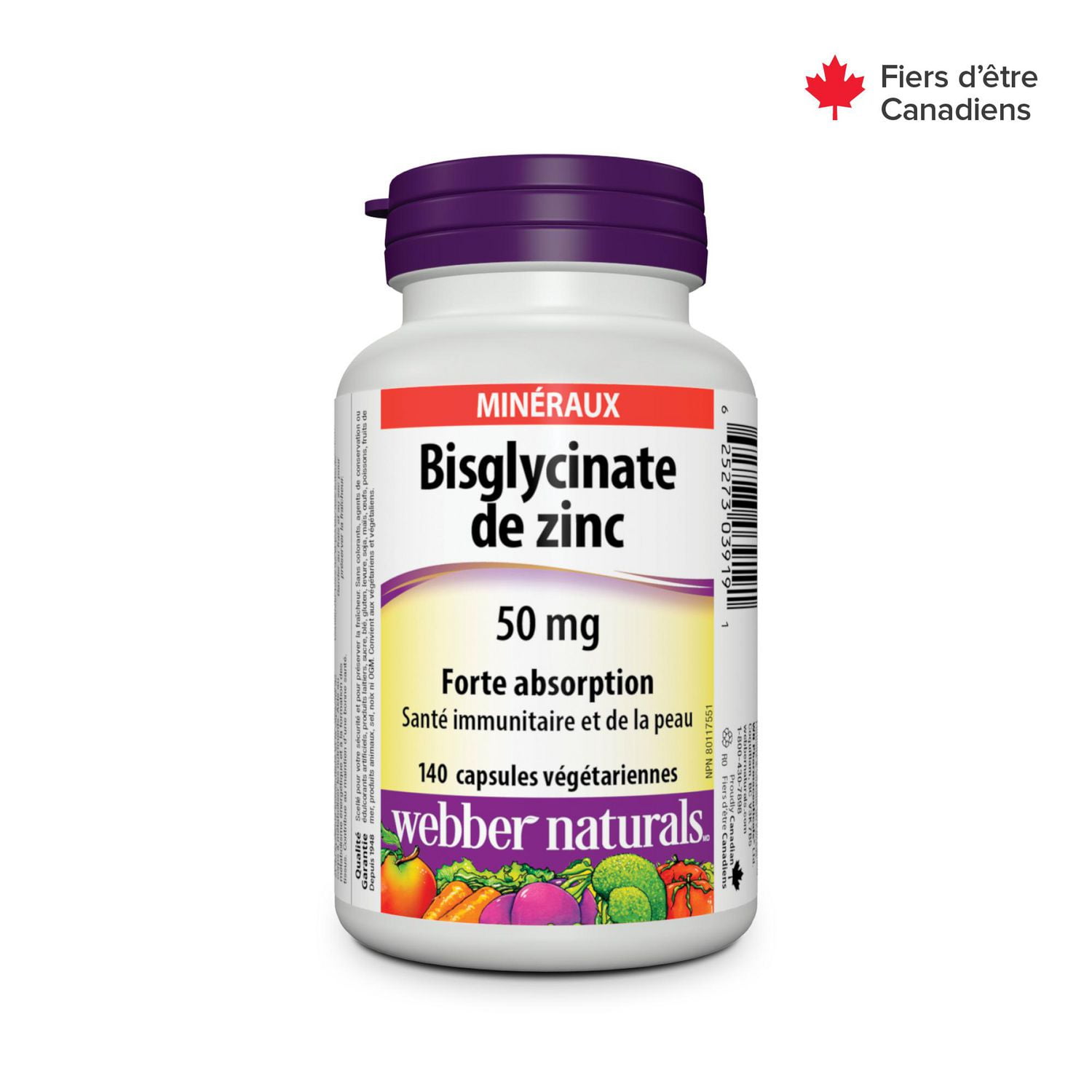 Webber Naturals® Zinc Bisglycinate 50 Mg