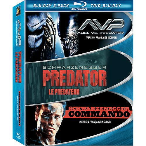 Trio Blu-ray: Alien Vs. Predator  / Le Predateur / Commando (Blu-ray) (Bilingue)