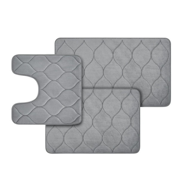 Home Trends 3Piece Memory Foam Bath Mat Set Walmart.ca