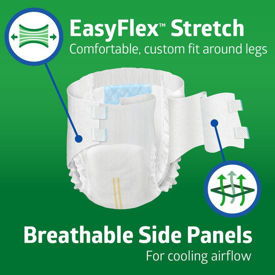 FitRight Cloth-Like Bariatric Briefs, 4XL For Waist Size 65"-94", Bag of 8