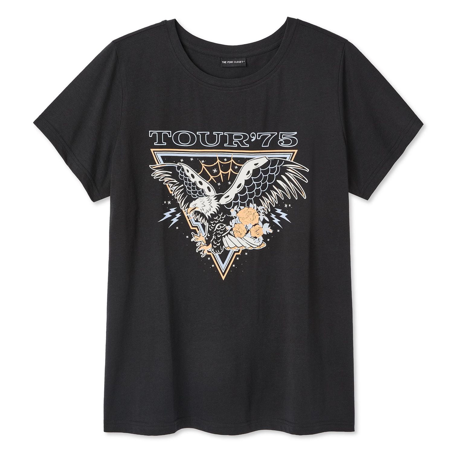 T-shirt à encolure ras du cou The Pink Closet Plus pour femmes