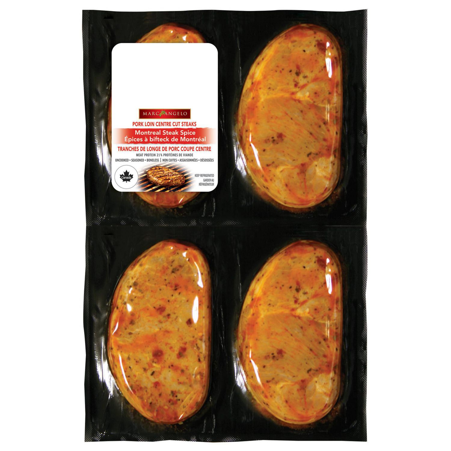 Marcangelo Montreal Steak Spice Pork Loin Centre Cut Steaks Walmart