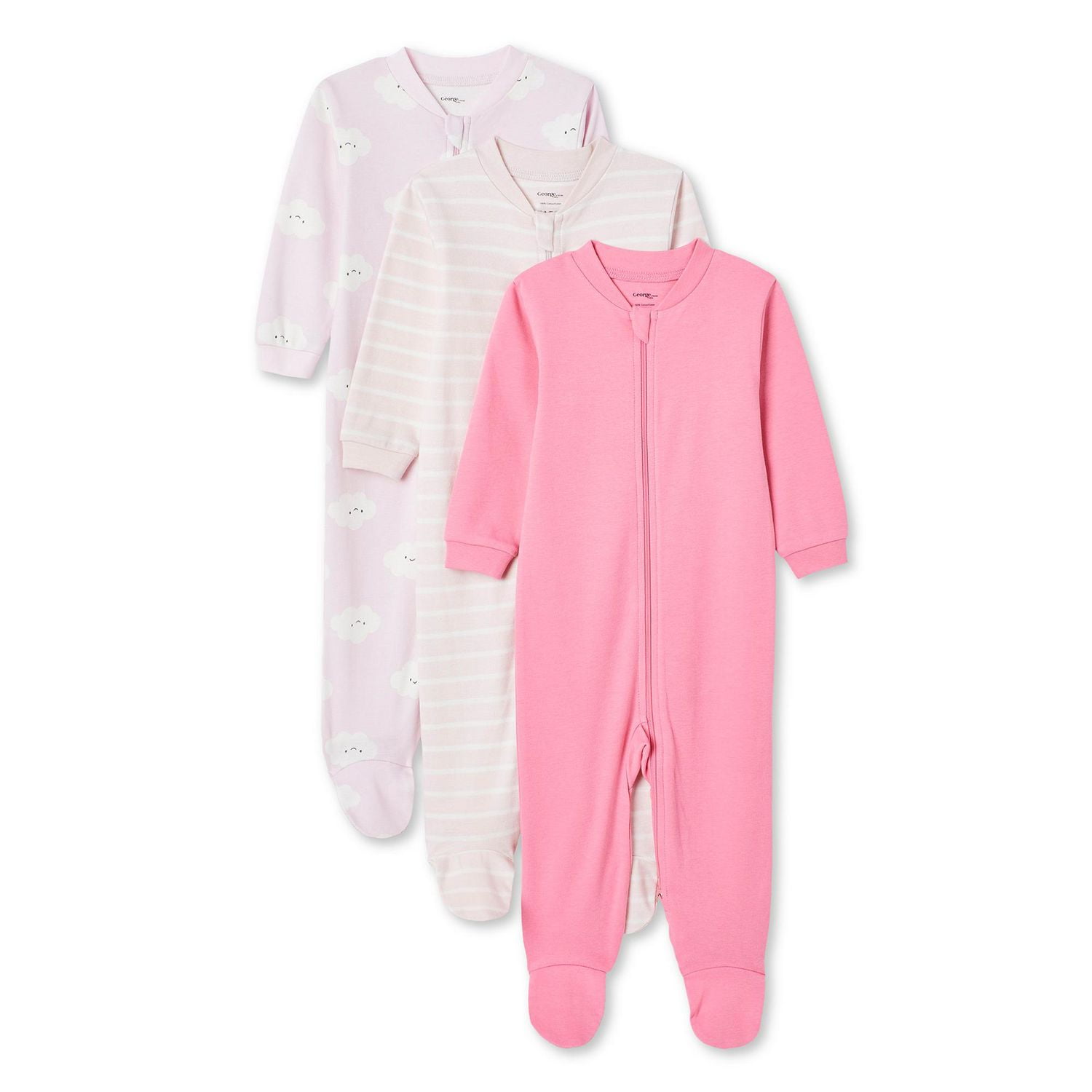 George Baby girls' Sleeper 3-Pack