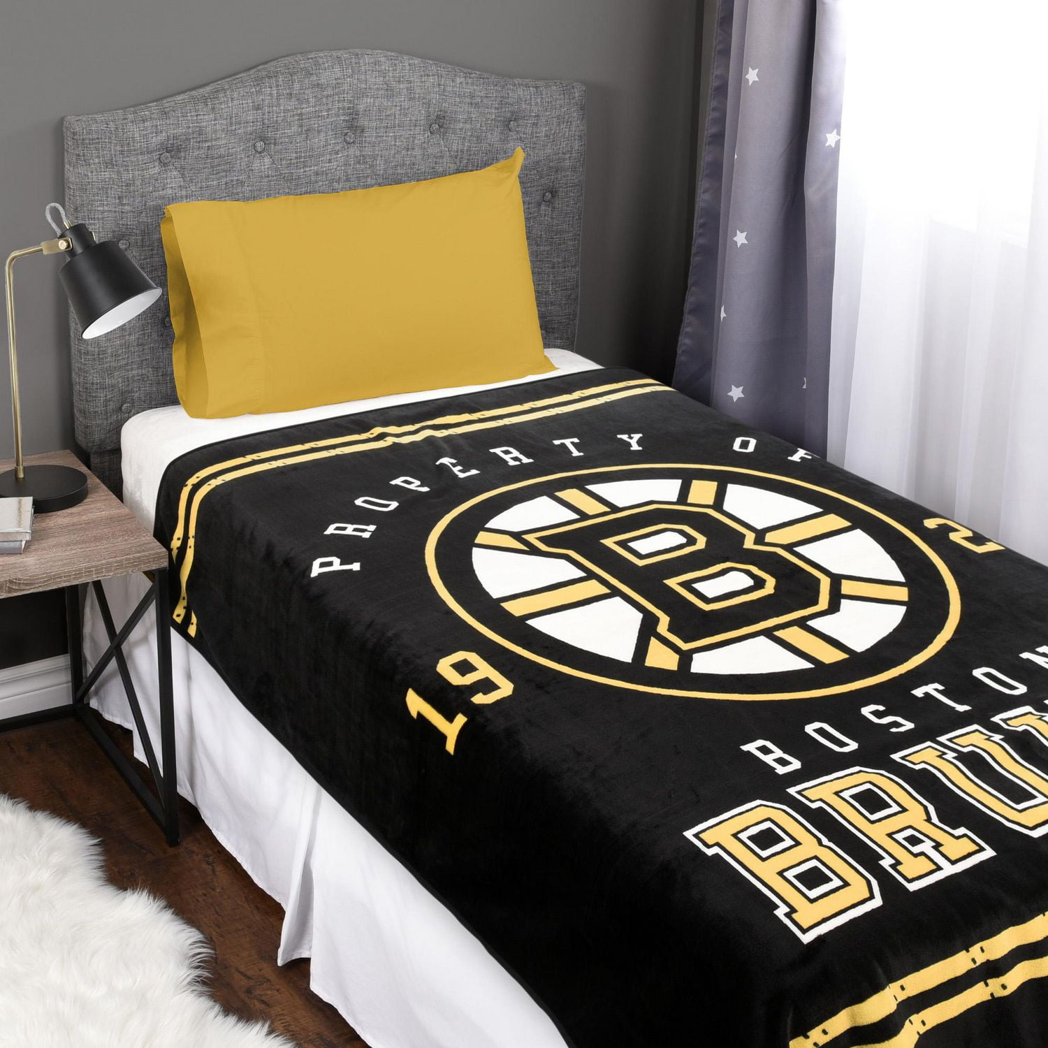 NHL Boston Bruins Luxury Velour Blanket Walmart Canada