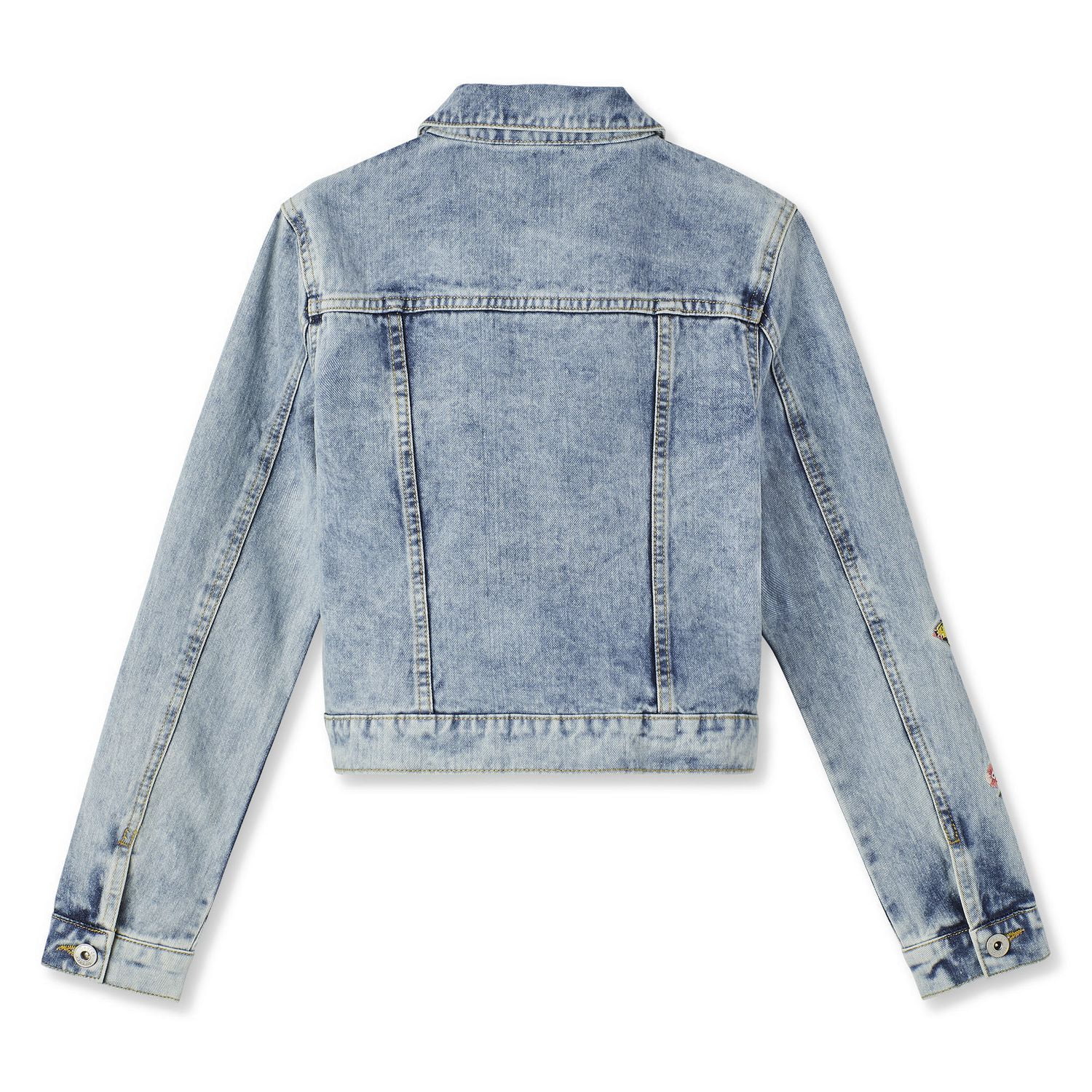 Girls embroidered denim jacket hotsell