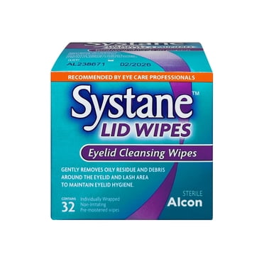 SYSTANE® Lid Wipes, Eyelid Cleansing Wipes for Oily Residue, Debris, and Makeup Removal
