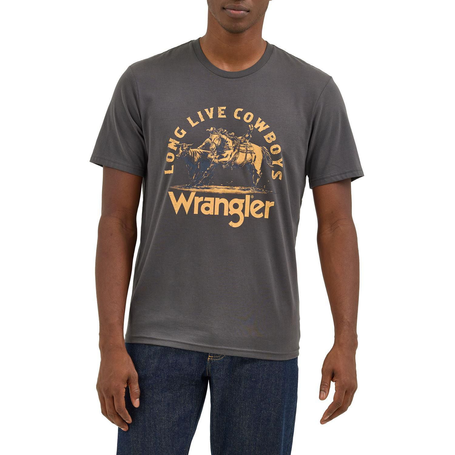 Wrangler Men's Long Live Cowboys Tee - Calf Roping