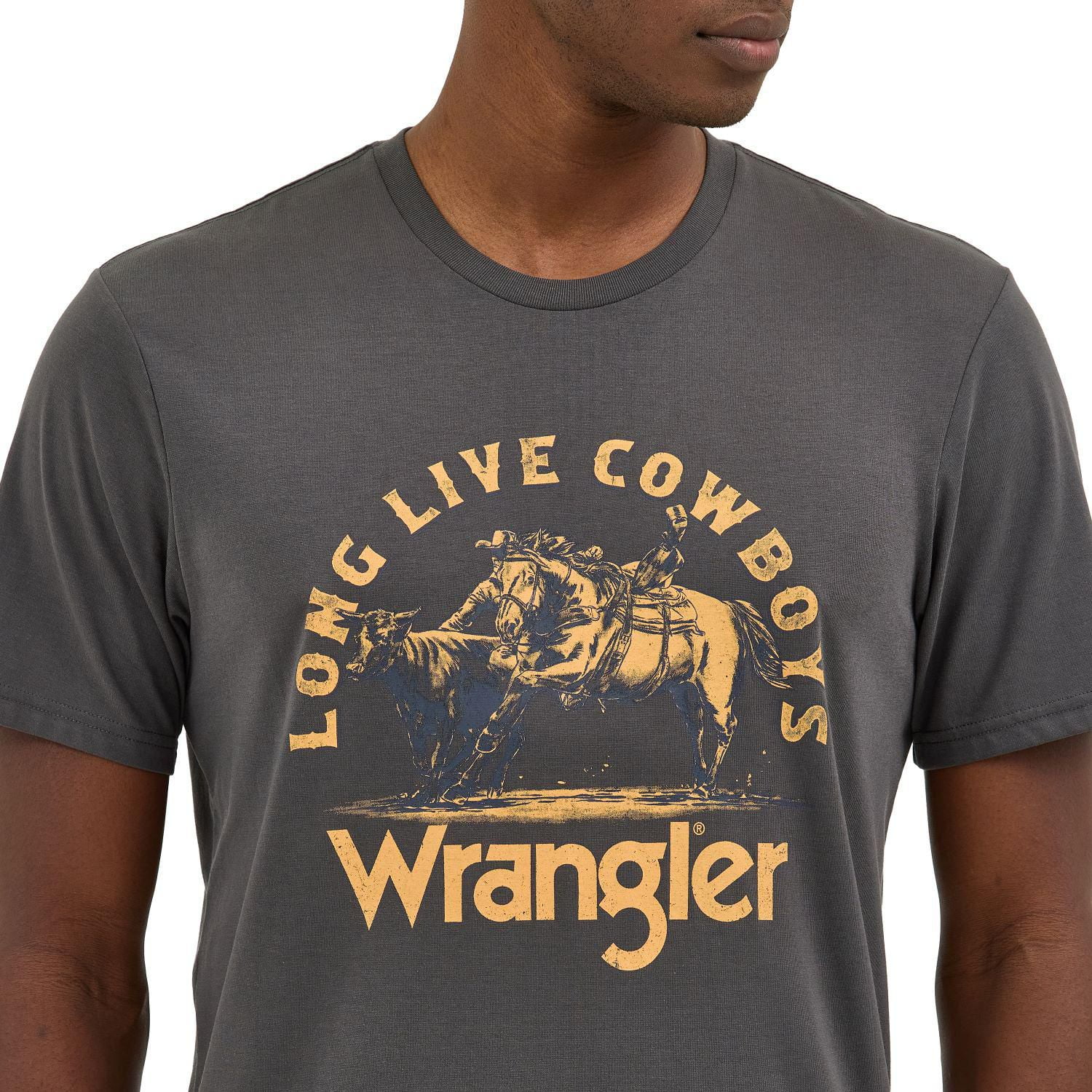 Wrangler Men's Long Live Cowboys Tee - Calf Roping