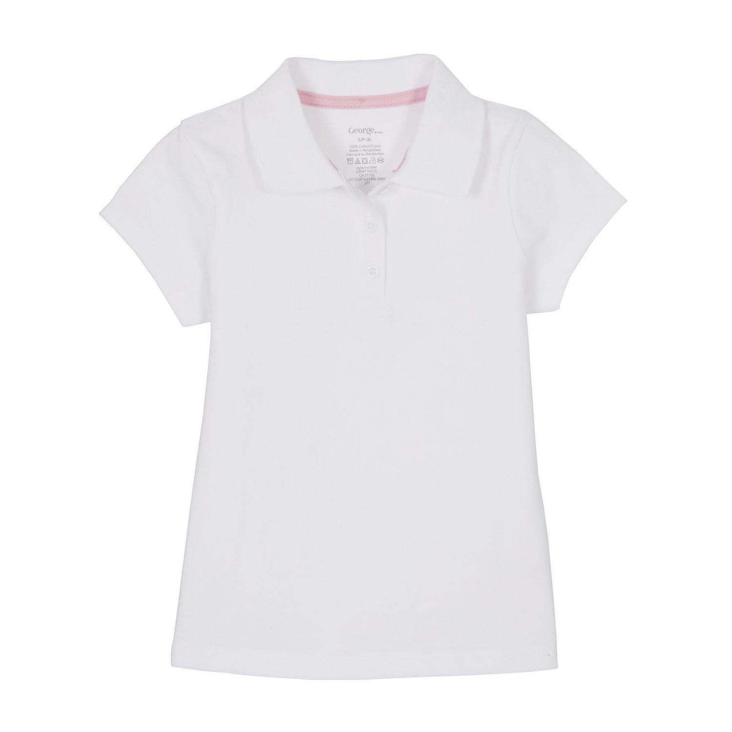 George Girls' Uniform Polo | Walmart Canada