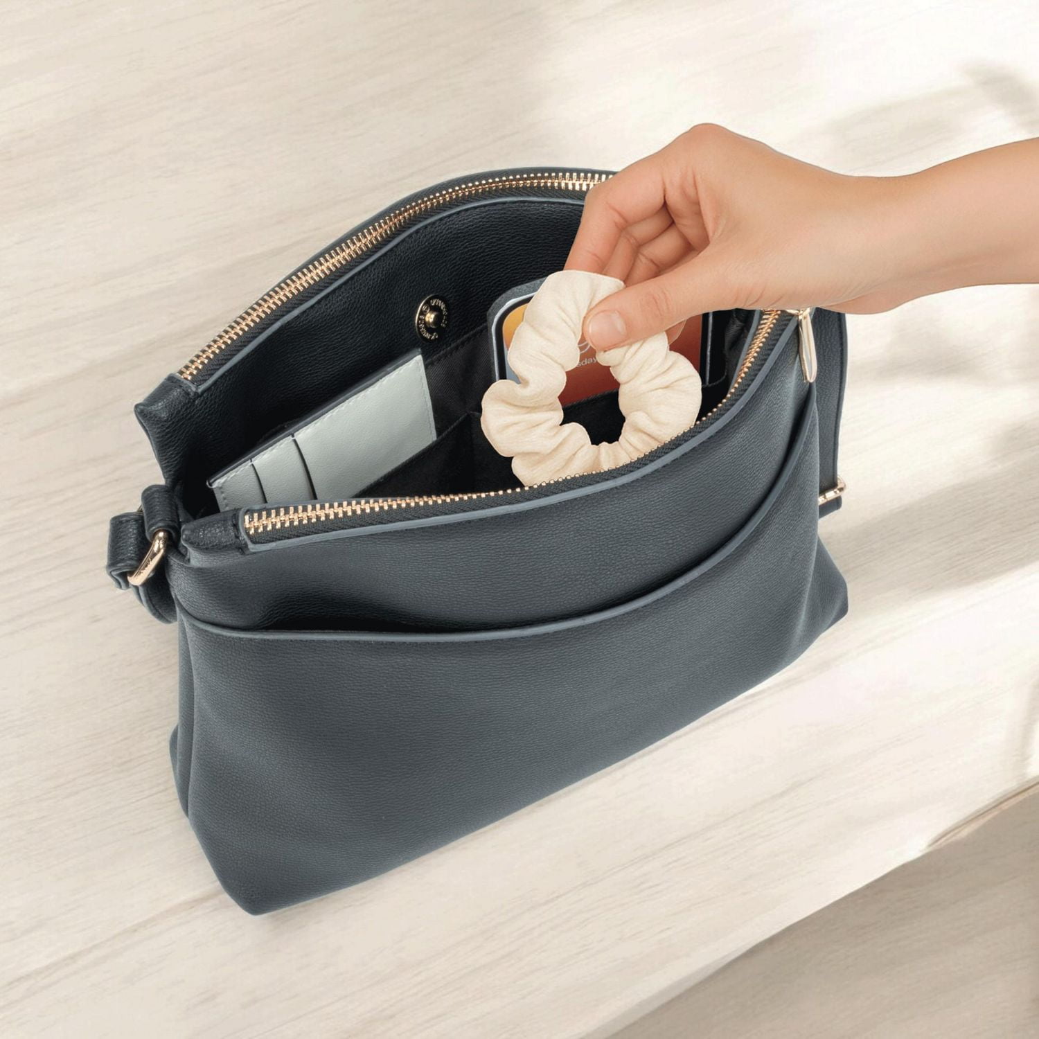 Time And Tru Multi Compartment Flap Crossbody, Multi-Compartment Crossbody.