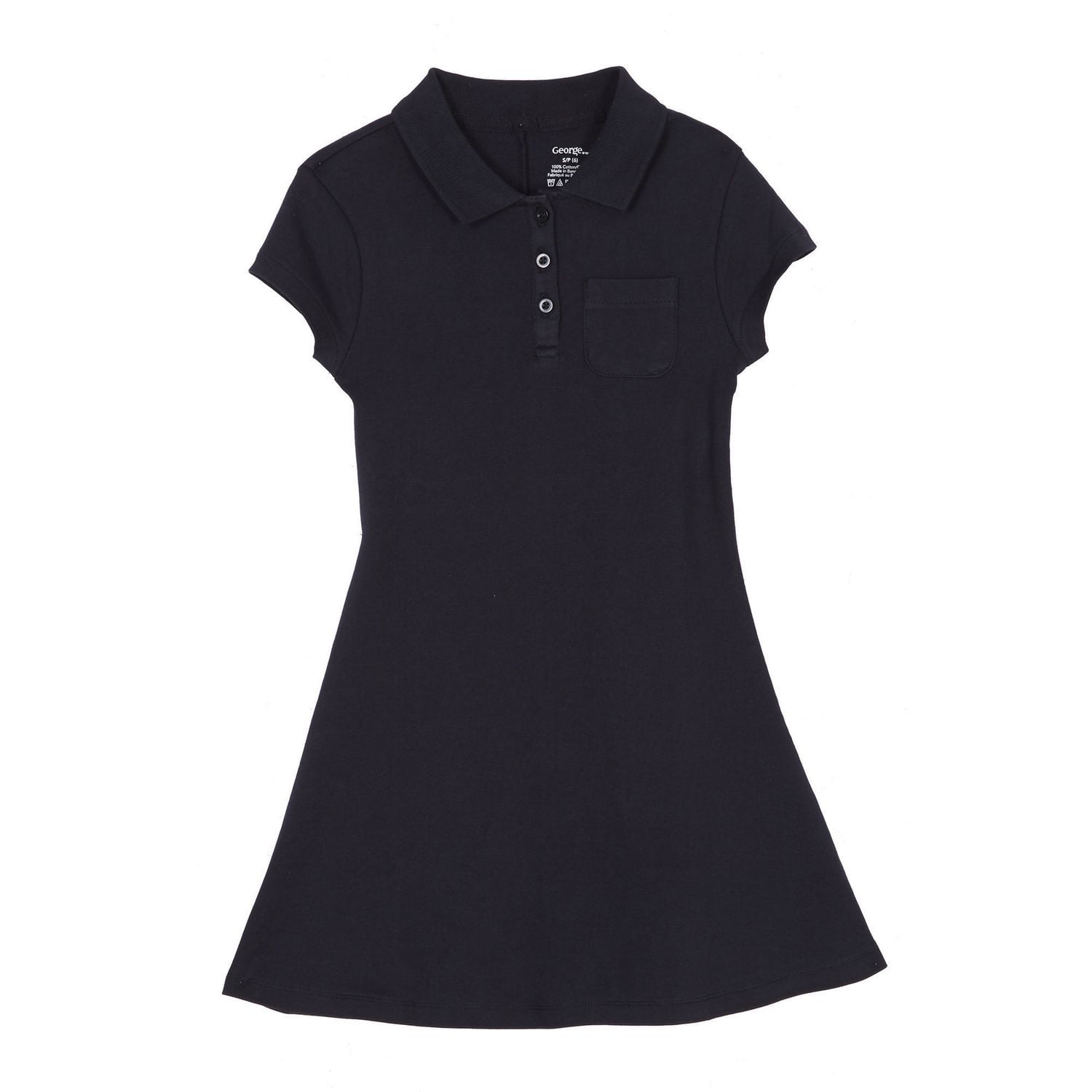 George Girls Uniform Polo Dress Walmart