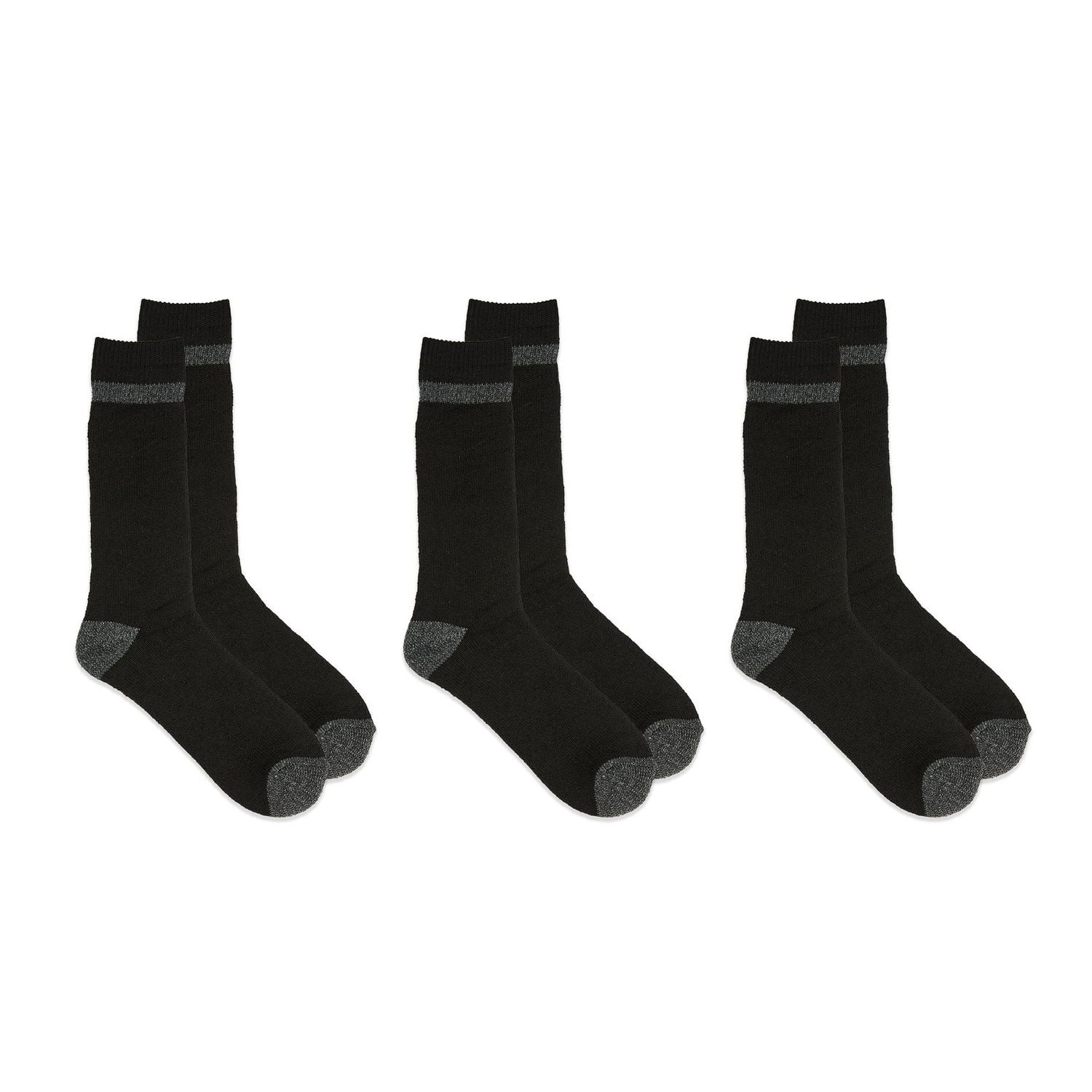 Storm by Cougar Men's 3 Pair Pack Wool Crew Socks, Men's Thermal Wool Crew Sock 3-Pack