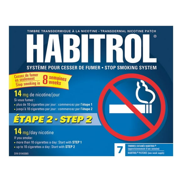HABITROL 14mg (Transdermal Nicotine Patch) (Step 2), 7 ct