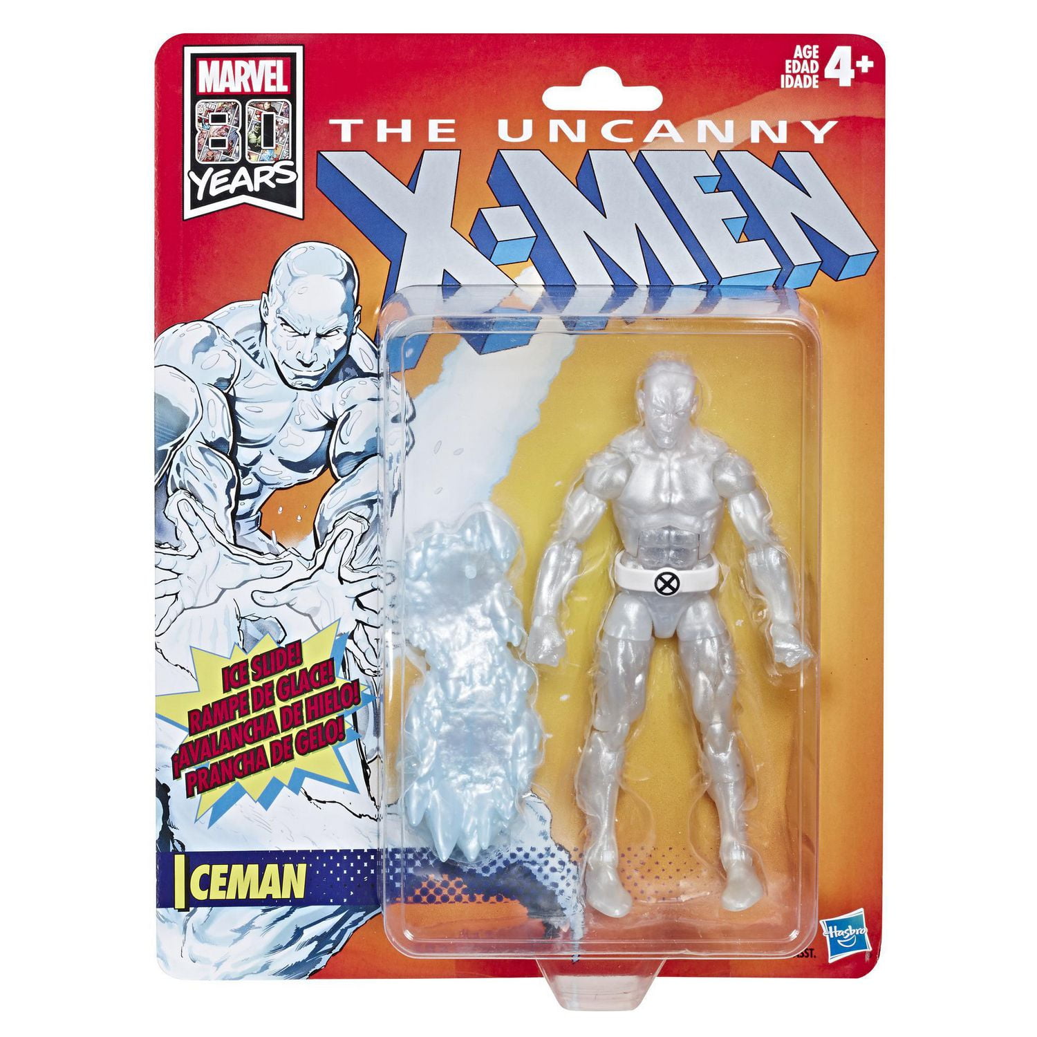 Marvel Retro 6-Inch-Scale Fan Figure Collection Iceman X-Men Action Figure  Toy, Marvel Super Hero Collectible Series, For Kids Ages 4 And Others 