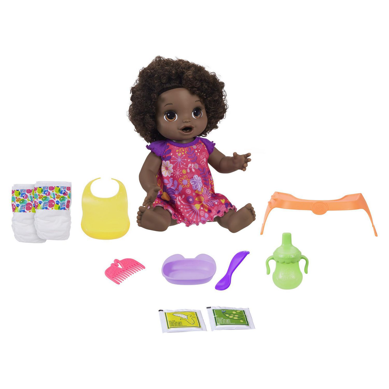 Baby alive black curly hot sale hair