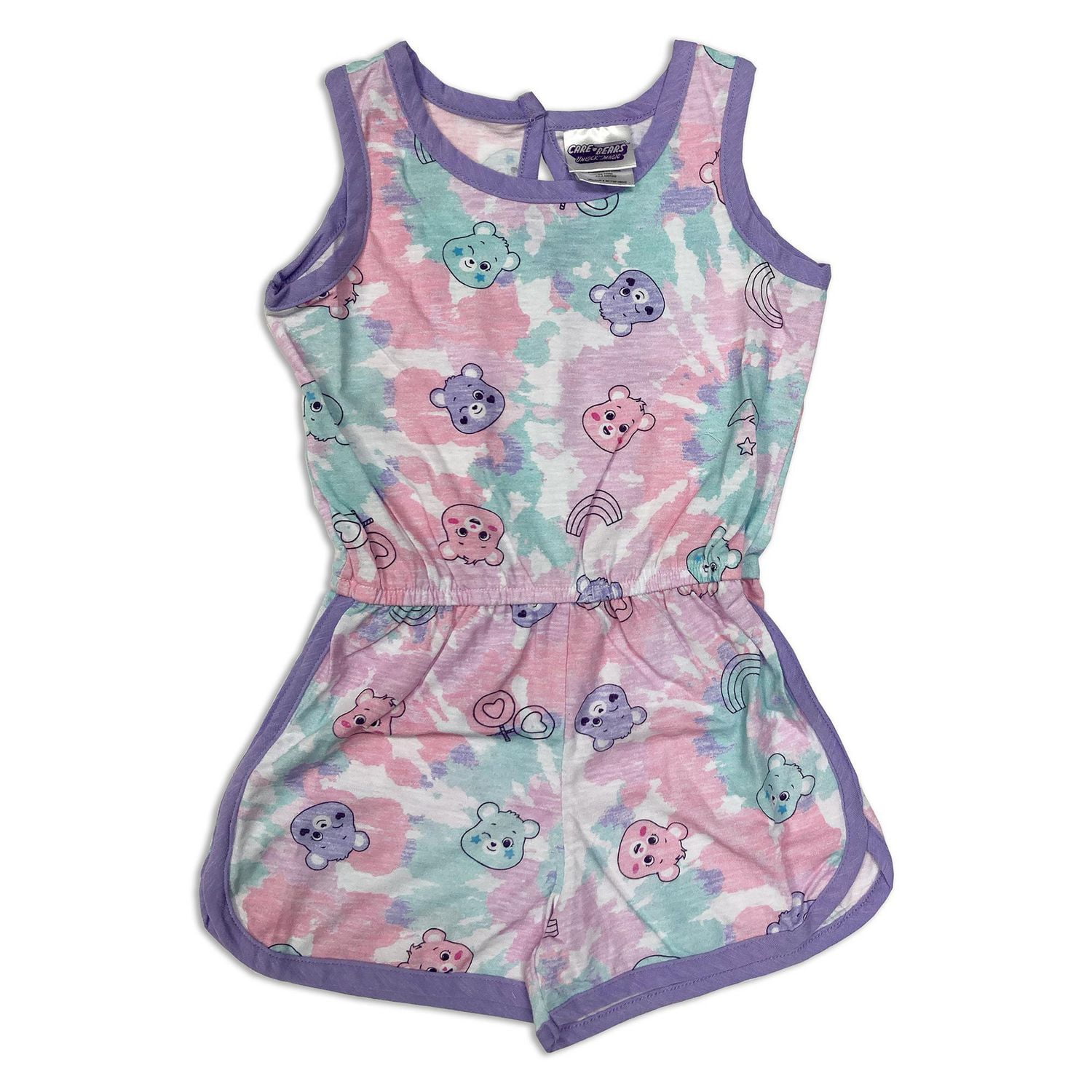 Care Bears Girls sleevless, short romper with elastic waist