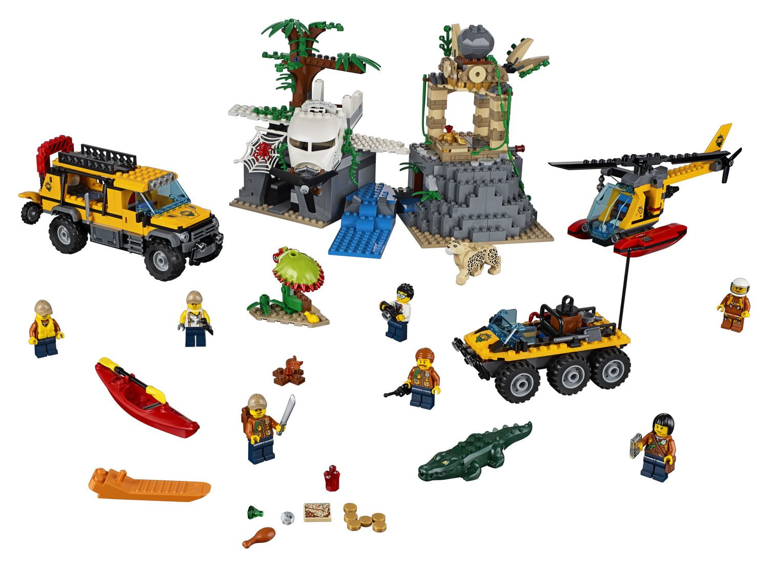 LEGO City Jungle Explorers Jungle Exploration Site 60161 Walmart