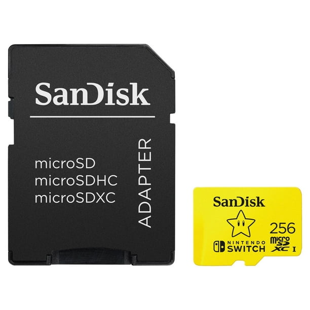 Carte SanDiskMD microSDXCMC pour Nintendo SwitchMC de 256 Go MicroSDXC  256Go 