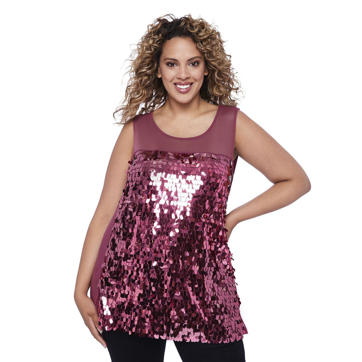 Débardeur en maille avec paillettes George Plus pour femmes