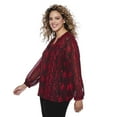 thumbnail image 2 of George Plus Women's AOP Chiffon Top, 2 of 6