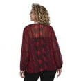 thumbnail image 3 of George Plus Women's AOP Chiffon Top, 3 of 6
