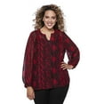 thumbnail image 1 of George Plus Women's AOP Chiffon Top, 1 of 6