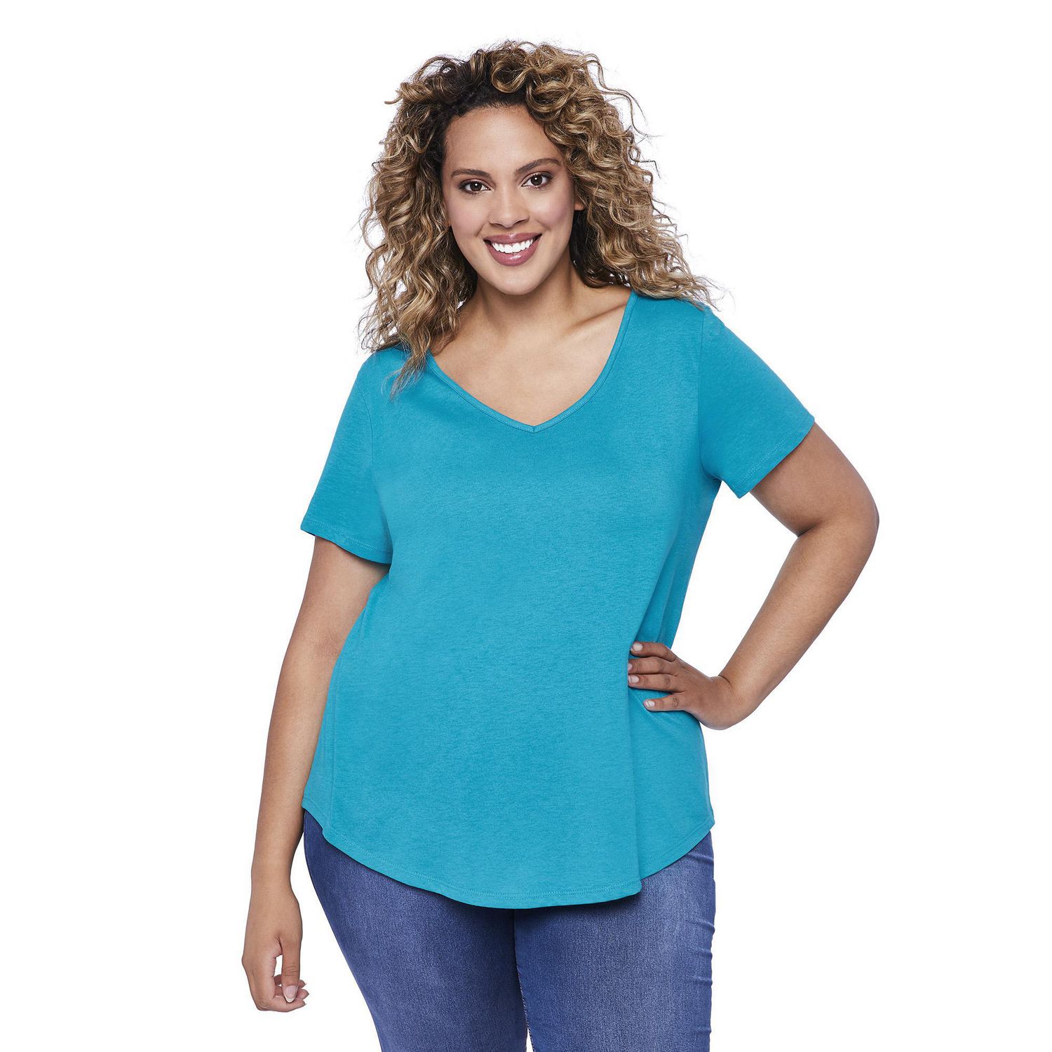 George Plus Women's Short Sleeve V-Neck Tee | Walmart Canada