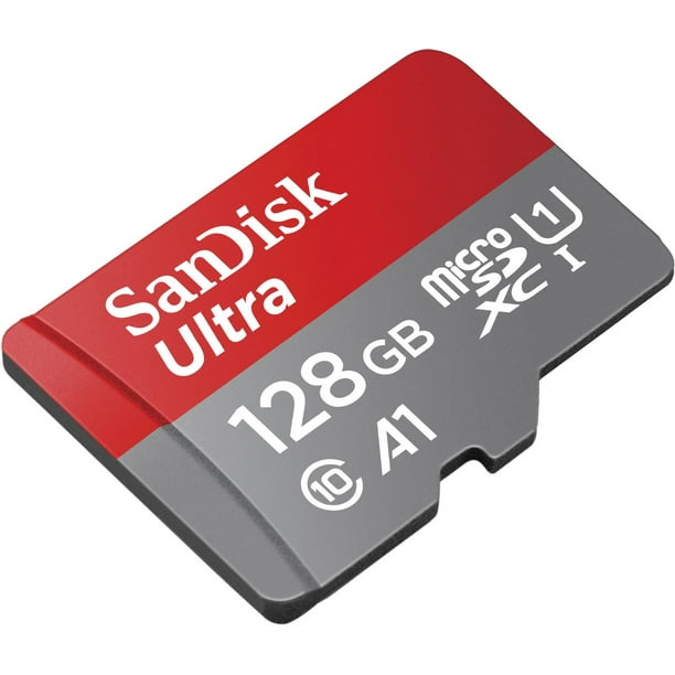 KREKCO® Carte mémoire flash Micro SD 128 Go (microSDXC - avec
