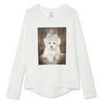 thumbnail image 1 of George Girls' Embellished Screen Print Tee, 1 of 2