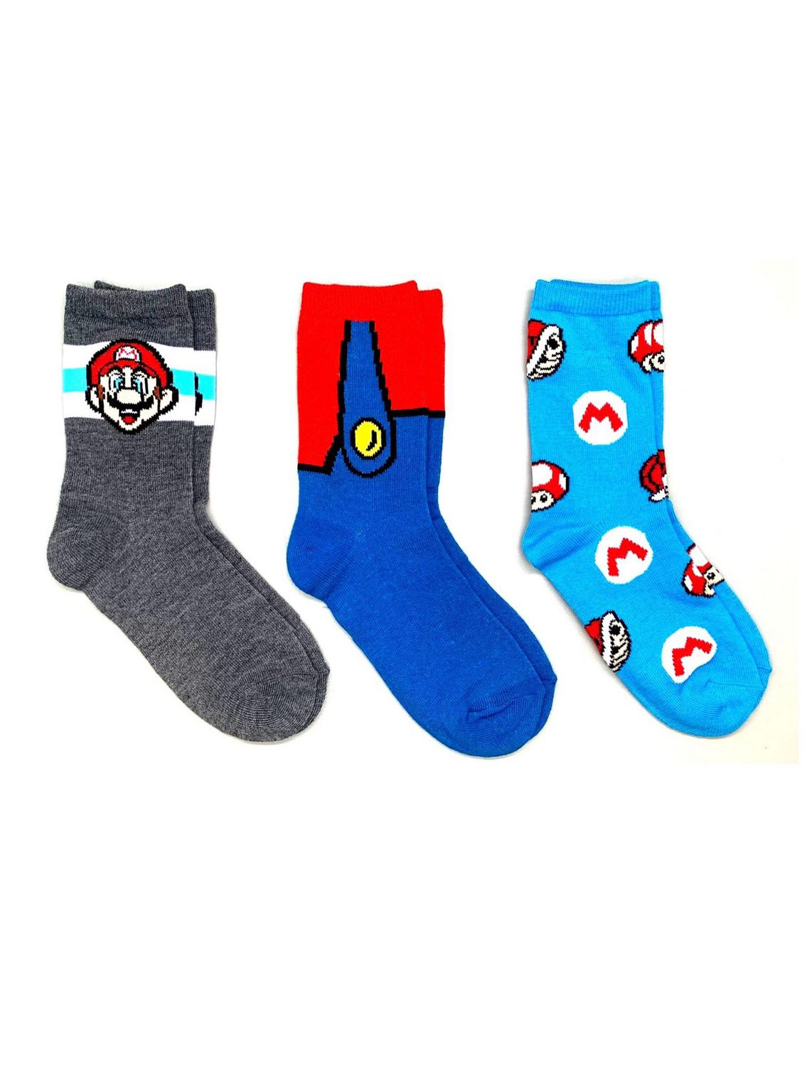 Super Mario Mario Boys' 3-Pack Crew Socks | Walmart Canada