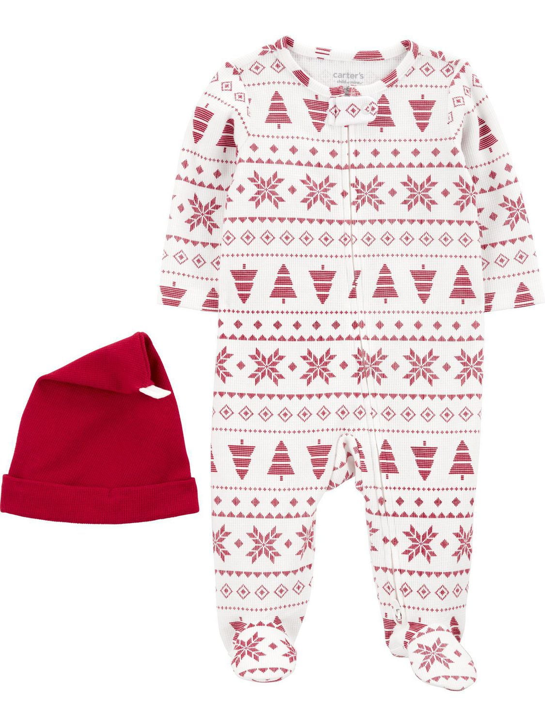Carter's Child of Mine Baby Neutral Holiday Fair Isle Sleep n' Play Set Tailles Preemie-6/9M