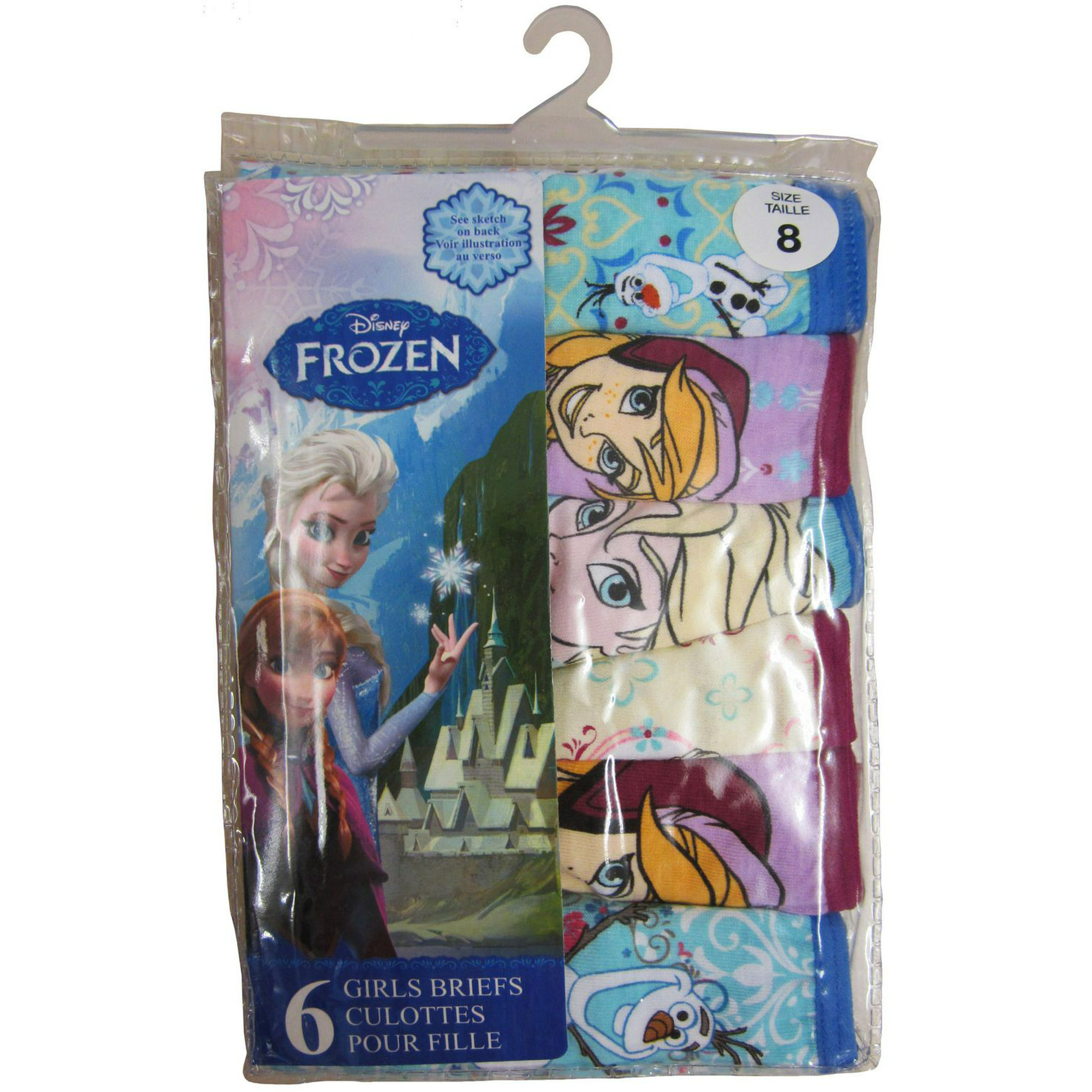 Disney Frozen Knit underwear 6 Pack Kids Girls, Sizes 2T to 8 