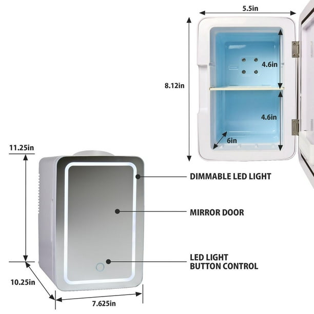 Danby Mini Réfrigérateur 7,4L pour cosmétiques avec miroir et lumière blanc  DBMR02624WD43