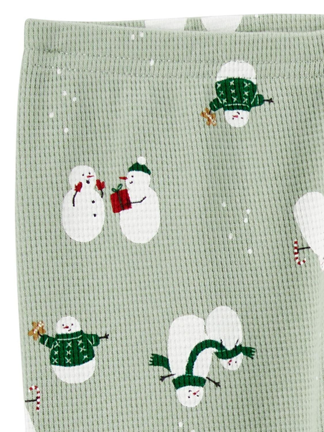 Carter's Child of Mine Toddler Neutral Snowman 2-Piece Pajama Set Sizes 12M-5T, 12 Months - 5T