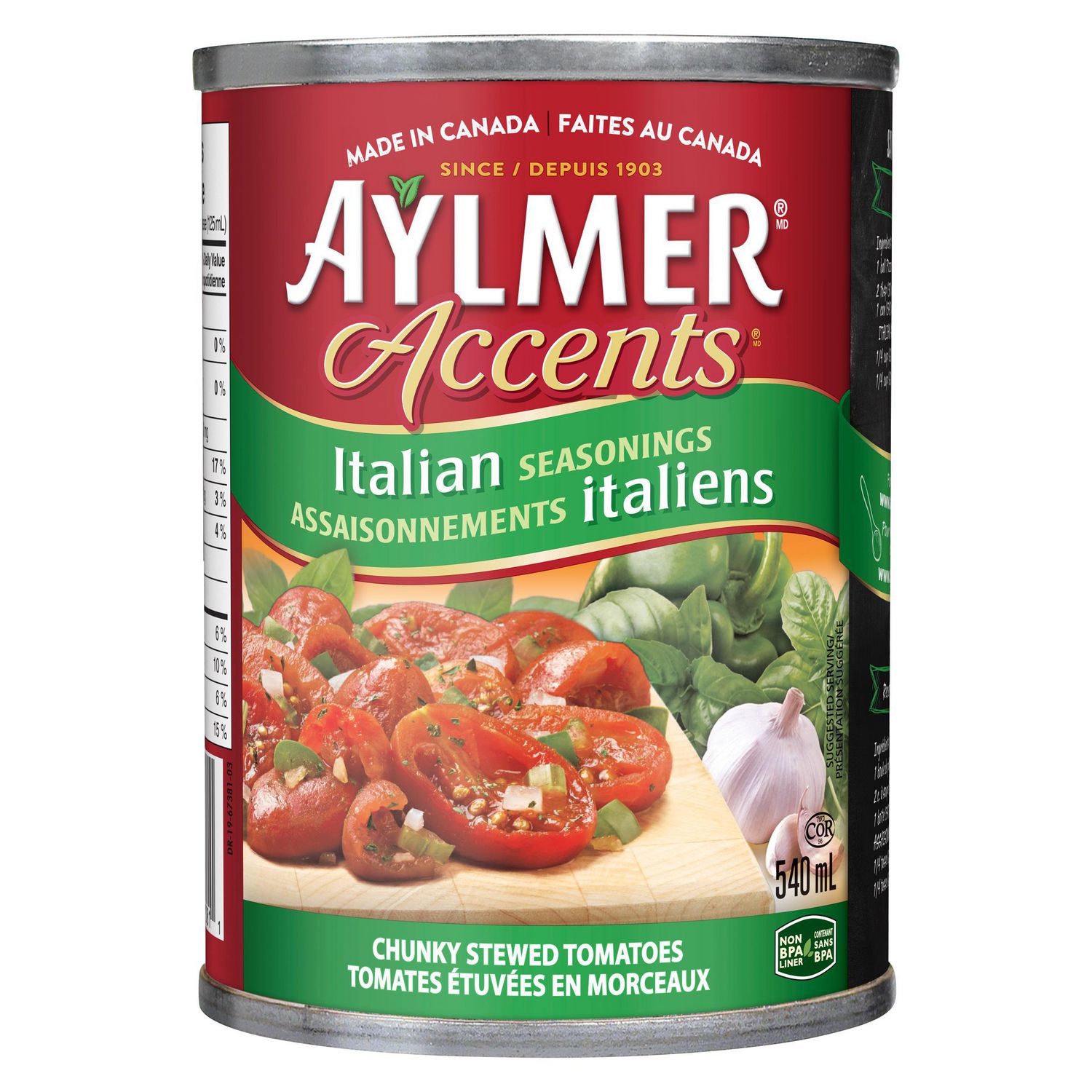 Aylmer Accents Tomatoes, Italian Stewed Walmart Canada