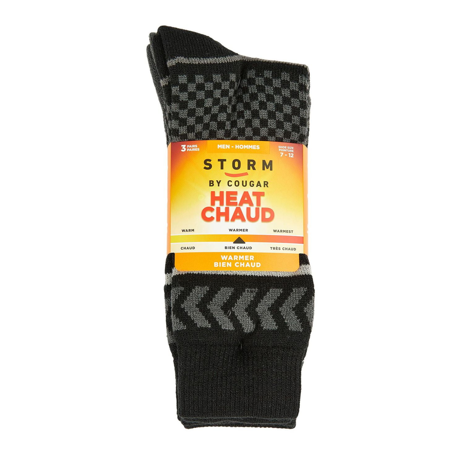 Lot de 3 Paires de Mi-Chaussettes Chaud Storm by Cougar pour Hommes