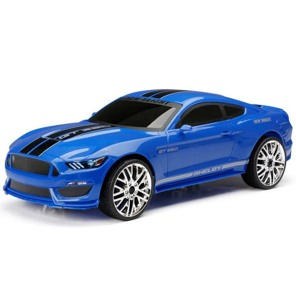 Jouet-véhicule Ford Mustang Shelby GT 350 1:12 RC Chargers de New Bright en bleu