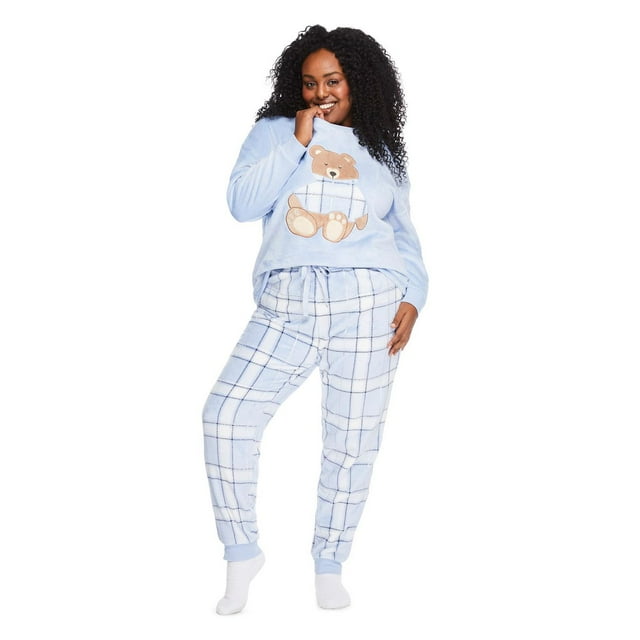 George Plus Women's Plush Pajama 2-Piece Set