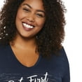 thumbnail image 4 of George Plus Women's Burnout Tee with Screen Print, 4 of 6