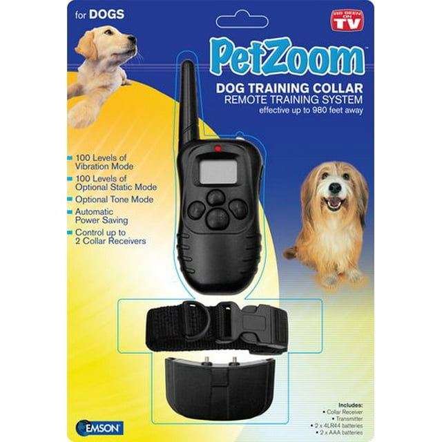 PetZoom Dog Training Collar Remote Training System – 100 Levels Vibration & Static Modes, 980-Foot Range