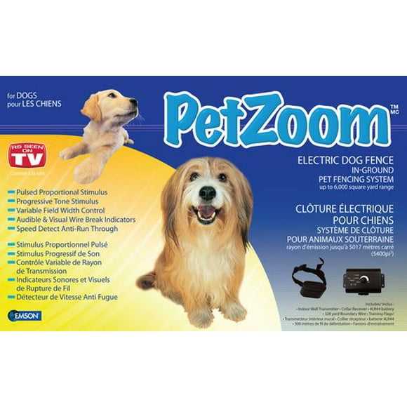 PetZoom Clôture Électrique Pour Chiens Système de Clôture Pour Animaux Souterraine